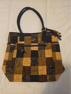 Donna Sharp Quilted Purse Clothe Polyester & Cotton 12" By 12"
